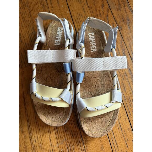 Camper Oruga Up Sandals Platform Size 41 Multicolored Women’s White Blue Yellow - Picture 4 of 8
